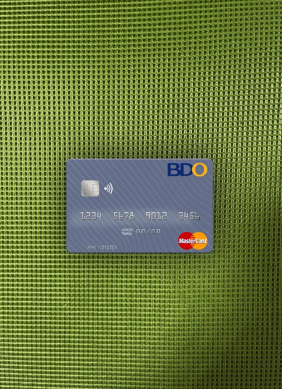 Download Philippines Banco de Oro mastercard photolook front Photoshop template